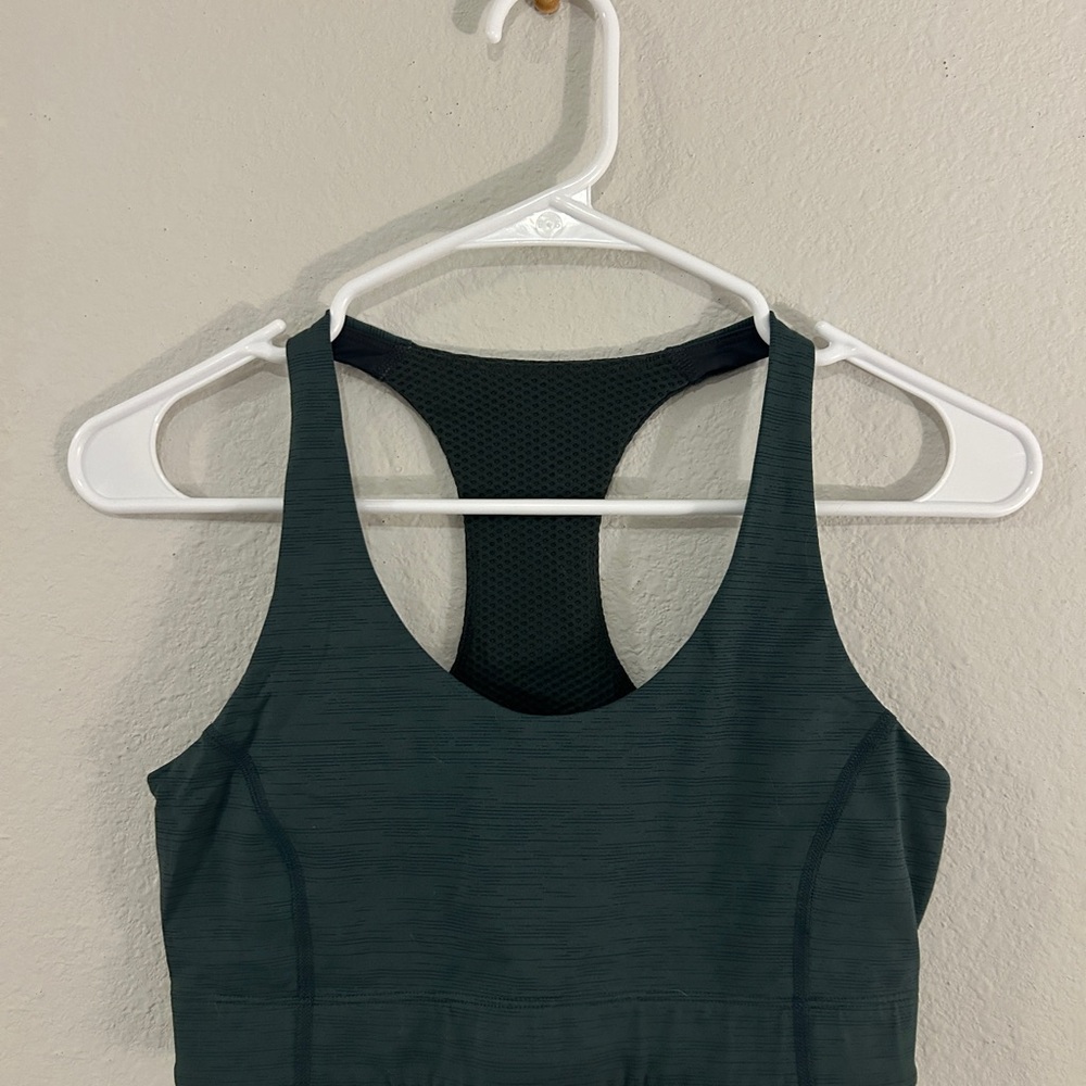 Outdoor Voices Doing Things Bra in Dark Green